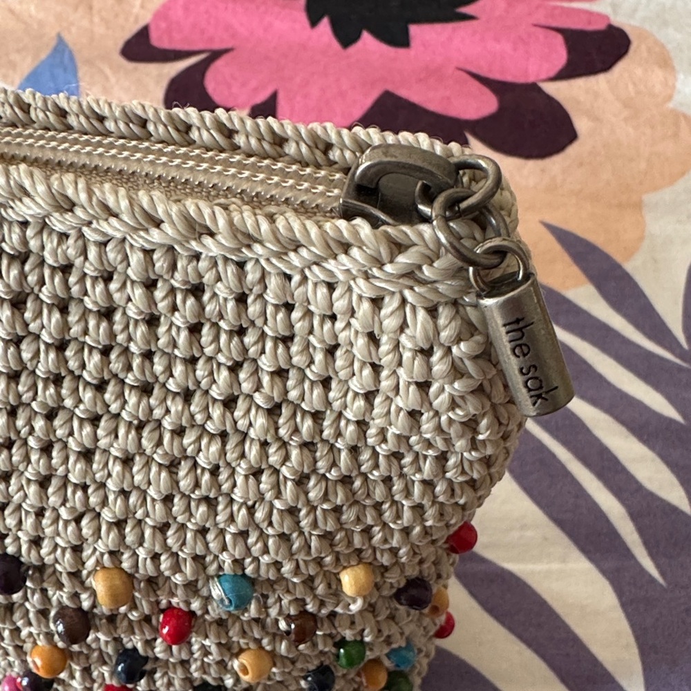 The Sak Beige Crochet Bag with Colorful Beads - Picture 5 of 9